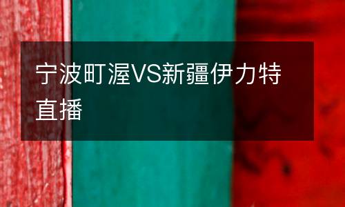 寧波町渥VS新疆伊力特直播